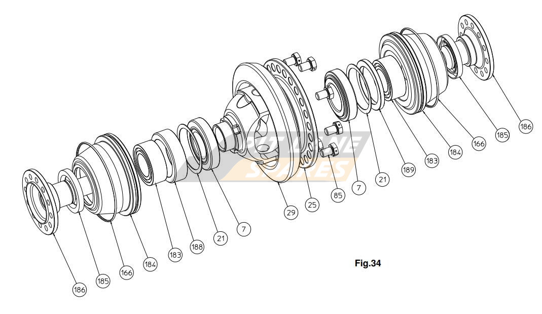 FLANGED LIMITED SLIP FOR INBOARD BRAKES